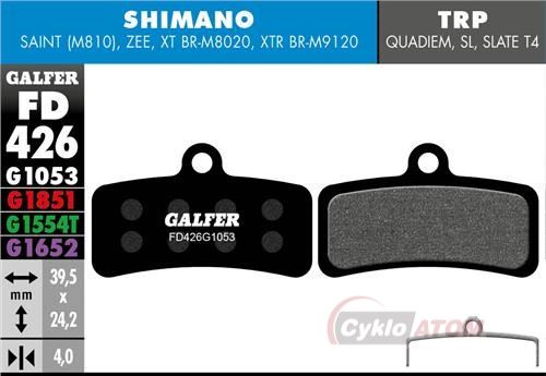 Brzdové destičky GALFER FD426G1053 Shimano
