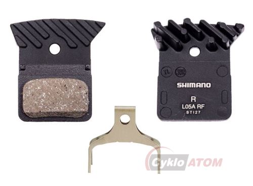Brzdové destičky SHIMANO L05A-RF polymer+chladič Flat mount 1 pár